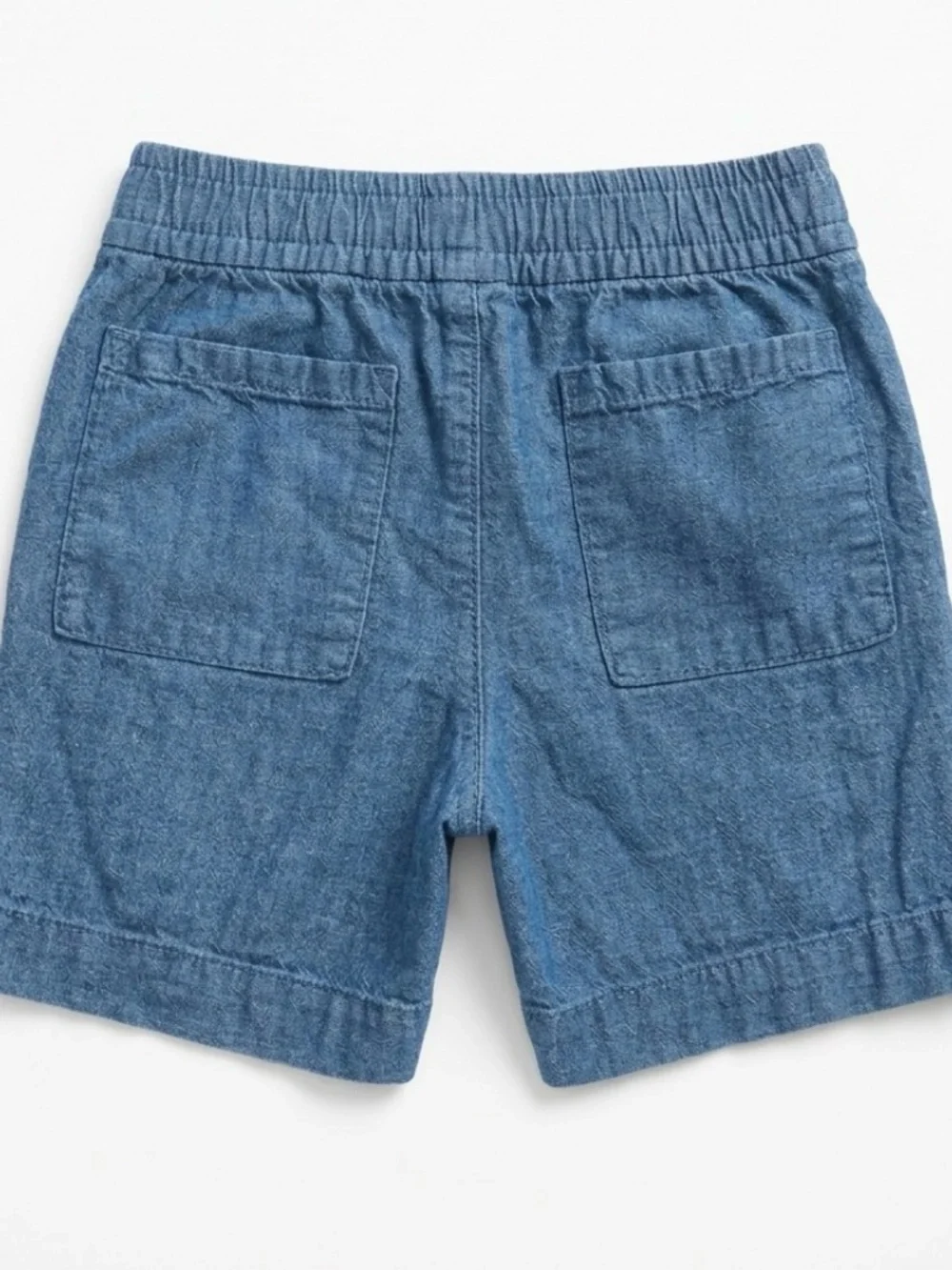 GAP Chambray Drawstring Shorts in Blue with White Drawcord
